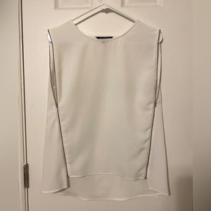 Express Side Zipper Panal Tank Top